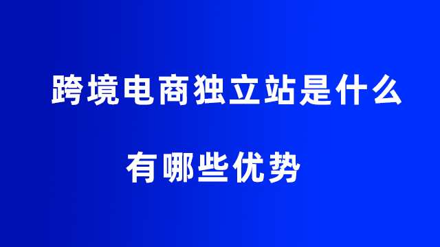 跨境电商独立站是什么，有哪些优势