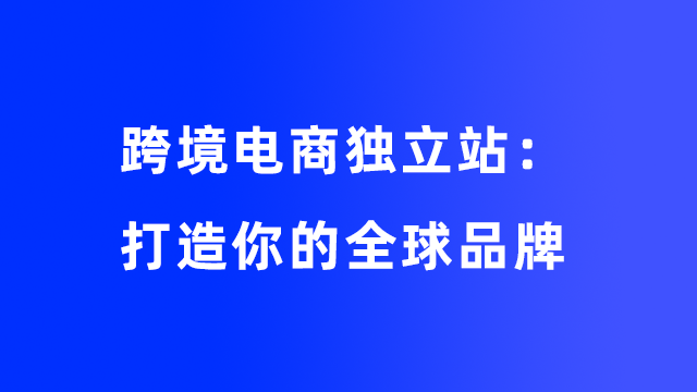 跨境电商独立站：打造你的全球品牌